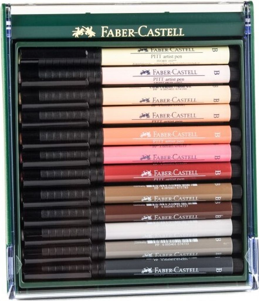 Faber Castell Tuschestift Pitt Artist Pen B 12er Haut