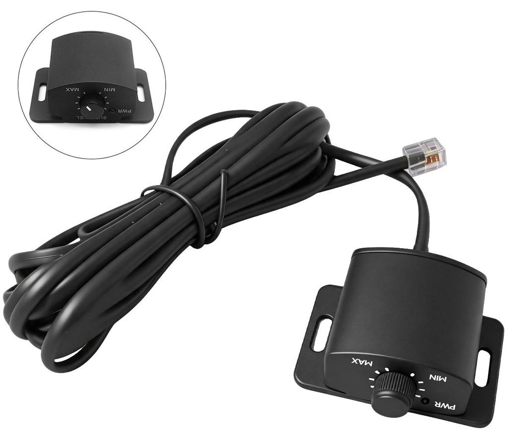 Bass Fernbedienung für Auto Subwoofer, 6 Pin Lautstärkeregler, 4m Kabel, einfache Steuerung für Car Audio & Verstärker