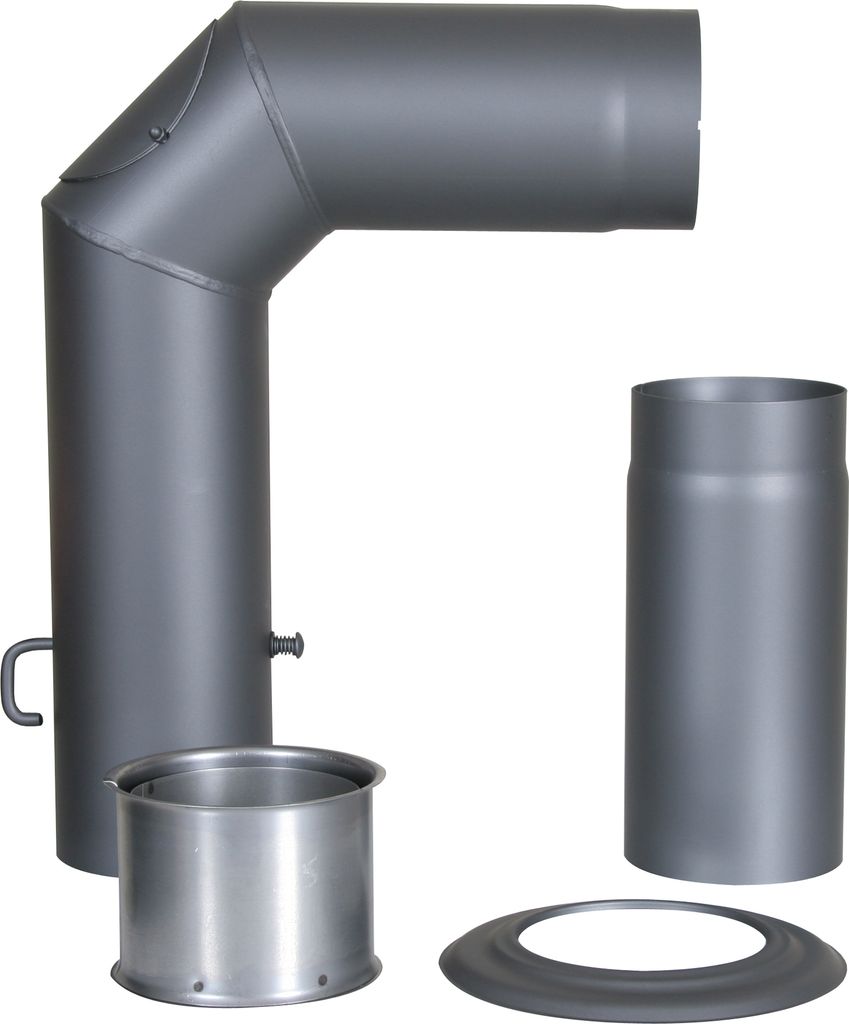 Kamino Flam Winkelrohr-Set gussgrau, Rauchrohr  nach Norm Produktbild 