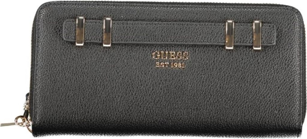 Elegante Damen Geldbörse Schwarz mit Kontrastdetails und Produktbild 