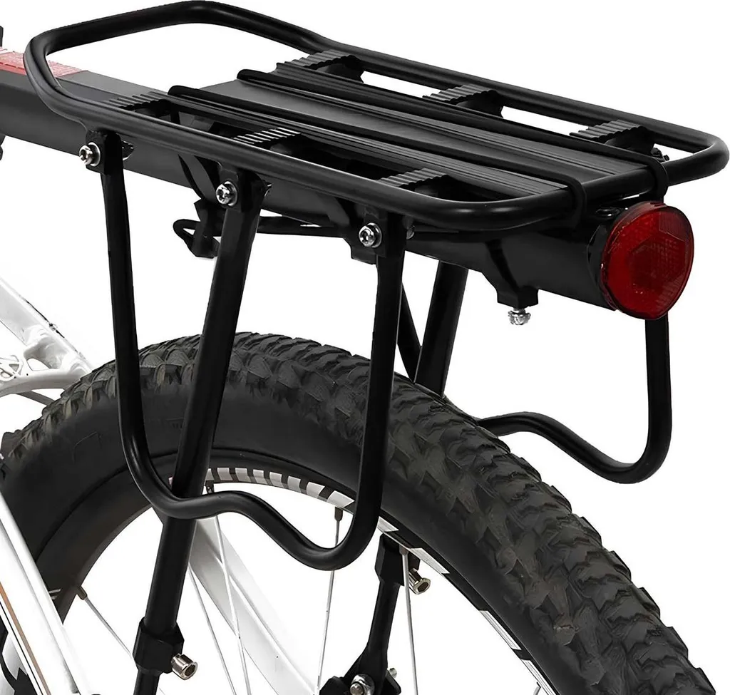 Porte-bagages Vélo Haute Résistance 50kg Noir pour Charges Lourdes