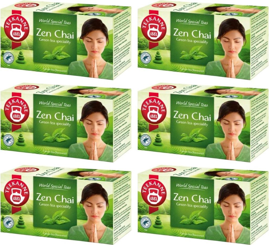 Teekanne Zen Chai Grüner Tee Mango Zitrone 6x 20 Teebeutel - Grüntee im Beutel