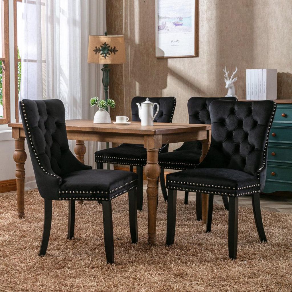 AIORBER Eleganter Polsterstuhl 2er Set mit Samtbezug, Produktbild 