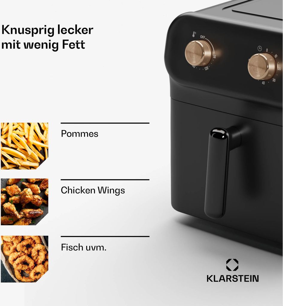 Klarstein AeroCrisp 9 Heißluftfritteuse – 9 L, Produktbild 1