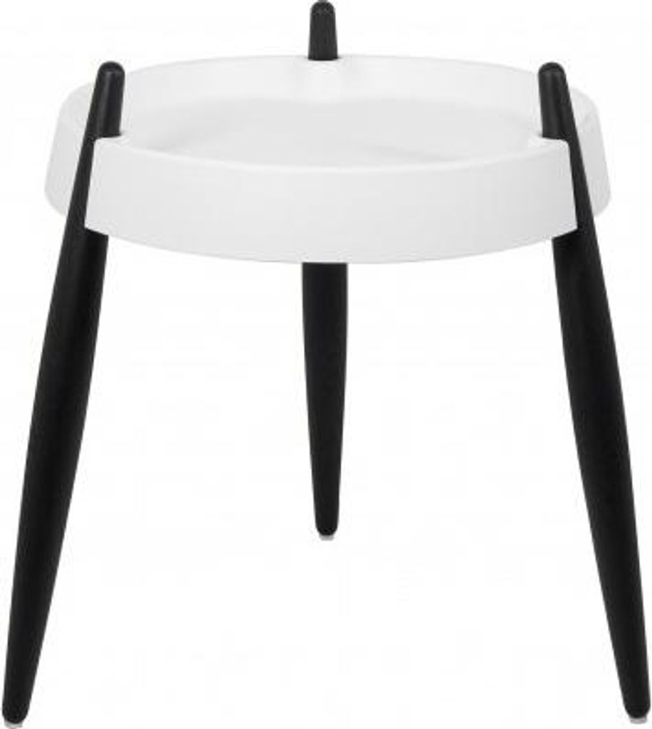 Zafferano Couchtisch LIOLÀ h47cm Weiß - Esche schwarz Produktbild 