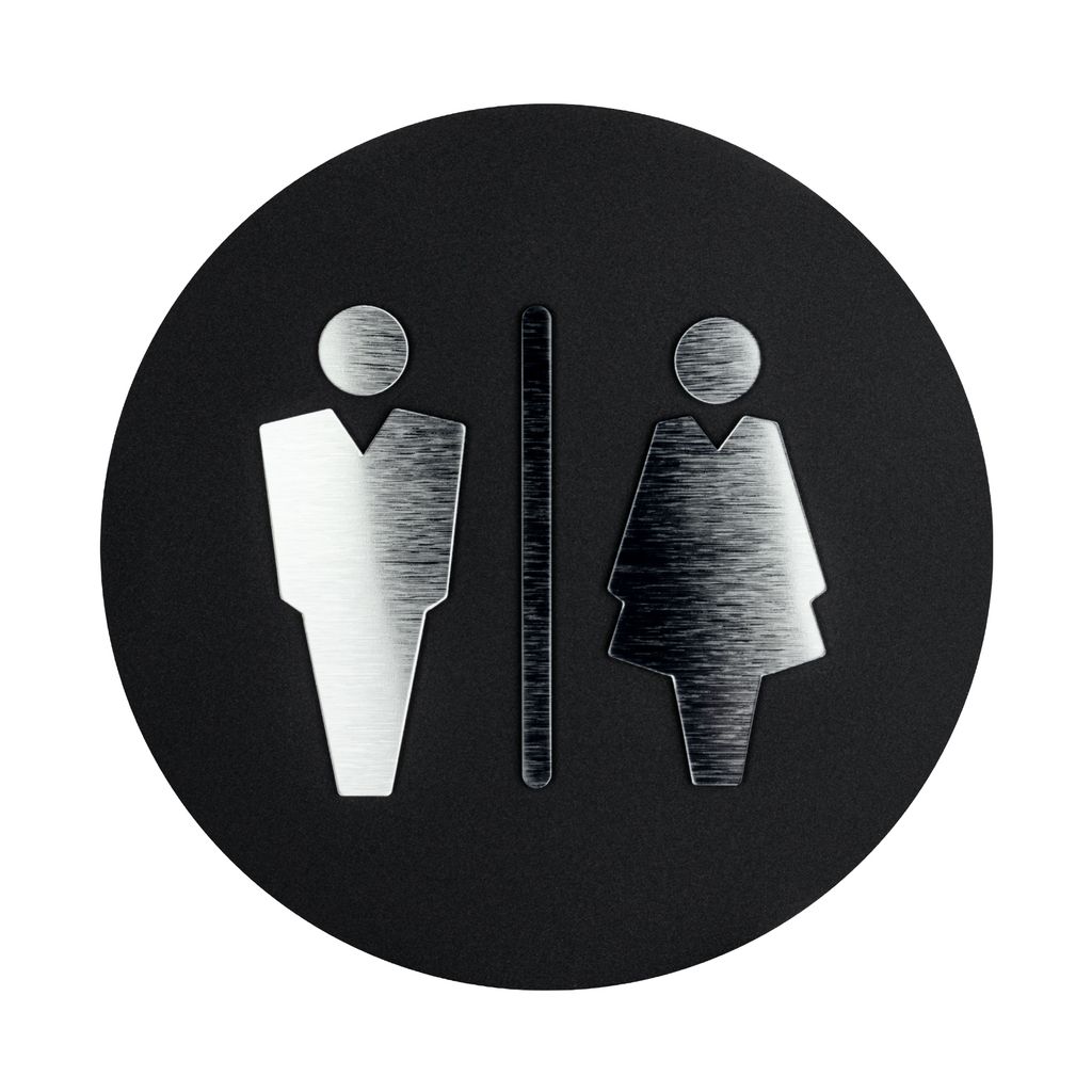 WC Schild aus Laminate - Toiletten Türschild Kunststoffplatten - Türdeko - Toilettenschild - Wegweiser