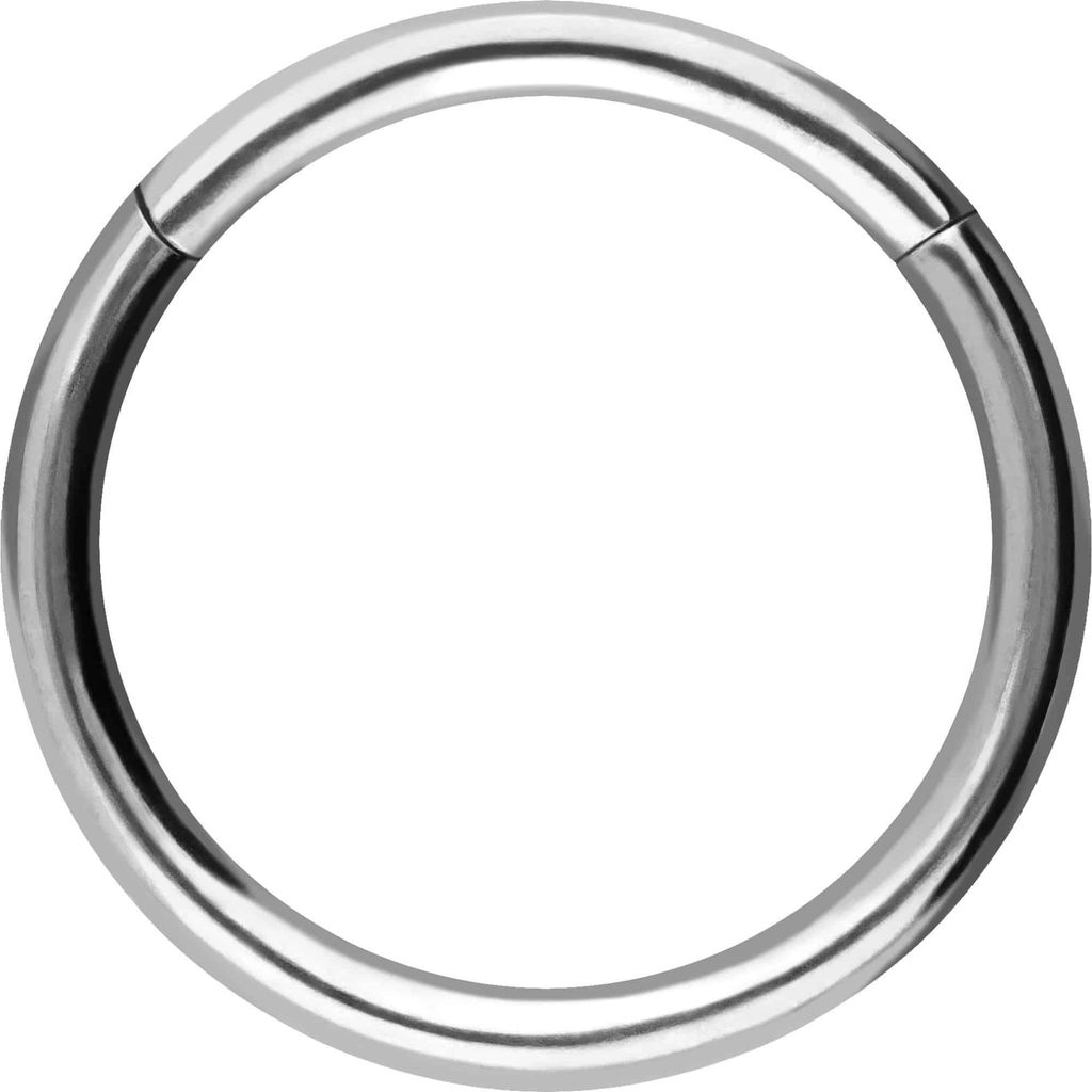 Ohrpiercing, Nasenpiercing, Septum Piercing Chirurgenstahl Segmentring Clicker Silber Innendurchmesser: 14mm + Stabstärke: 1,6mm