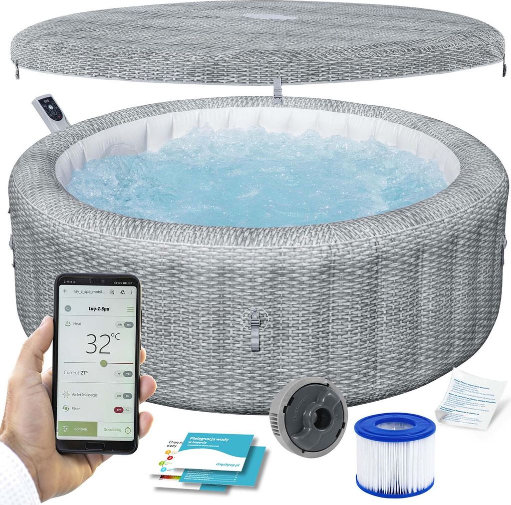 Nafukovacie SPA Lay-Z Bali Grey 6 osôb Bestway 6001N Obrázok produktu 