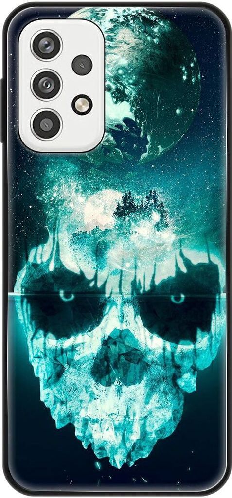 König Design Hülle kompatibel mit Samsung Galaxy A23 Kunststoff Soft Handyhülle - Handy Case Totenkopf