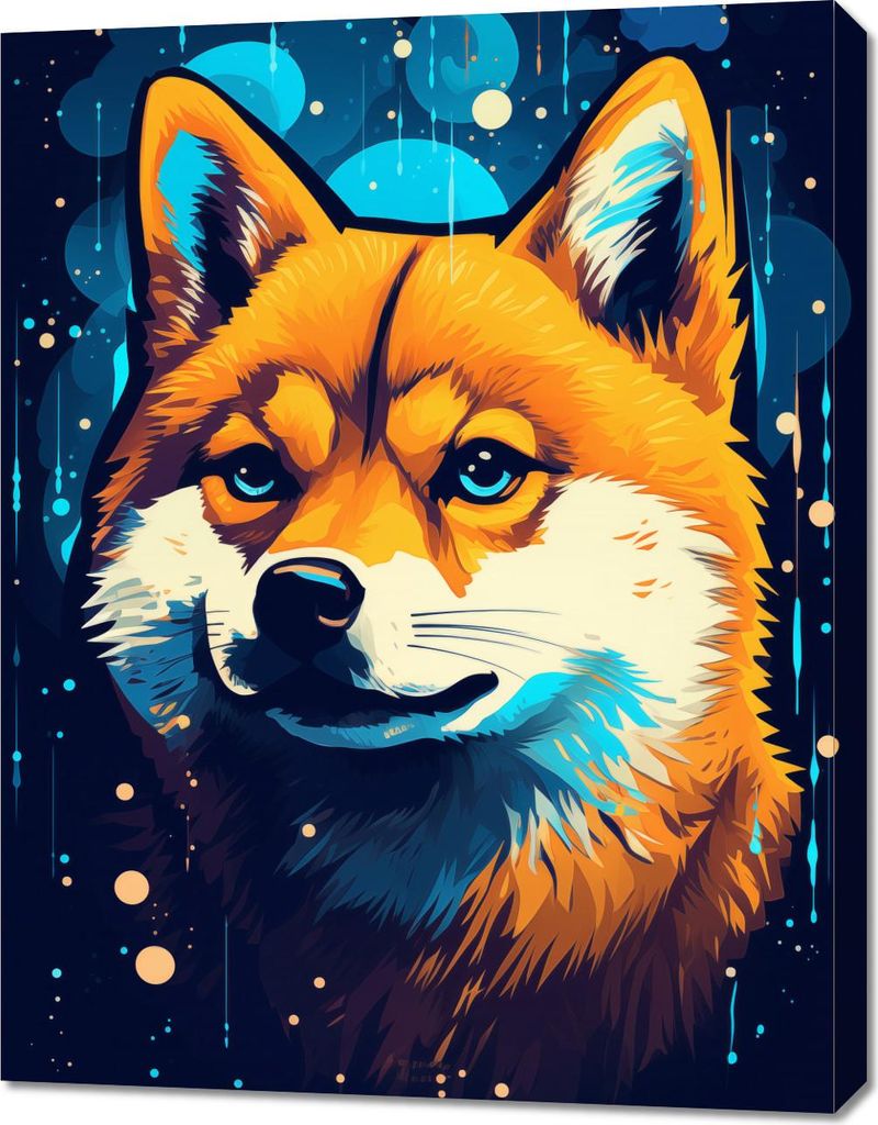 Bild 70x90cm Fuchs im Weltraum