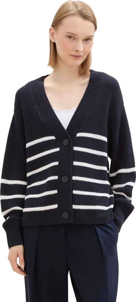 Cardigan femme en maille fine Tom Tailor - Gilet chic et décontracté