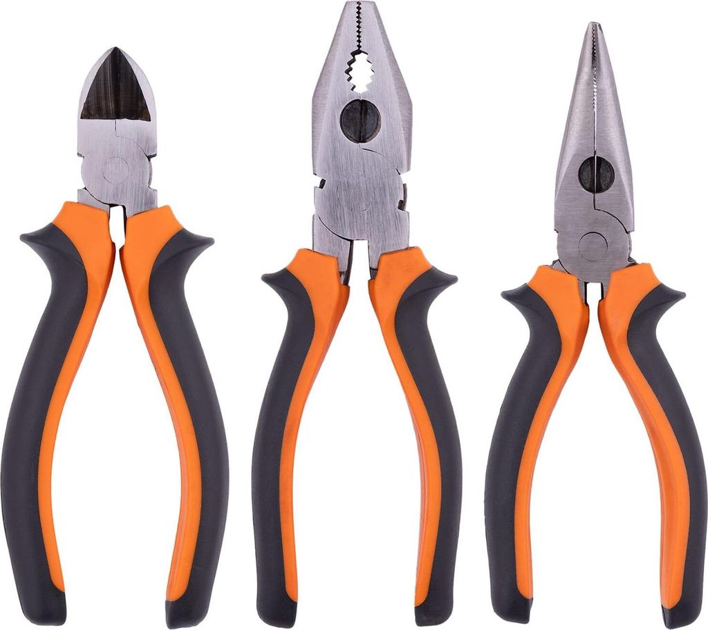 BOOMET 3 in 1 Zangenset · 160mm · Universalzangen · verschiedene Ausführungen · Radiozange Seitenschneider Kombizange · ergonomischer Griff