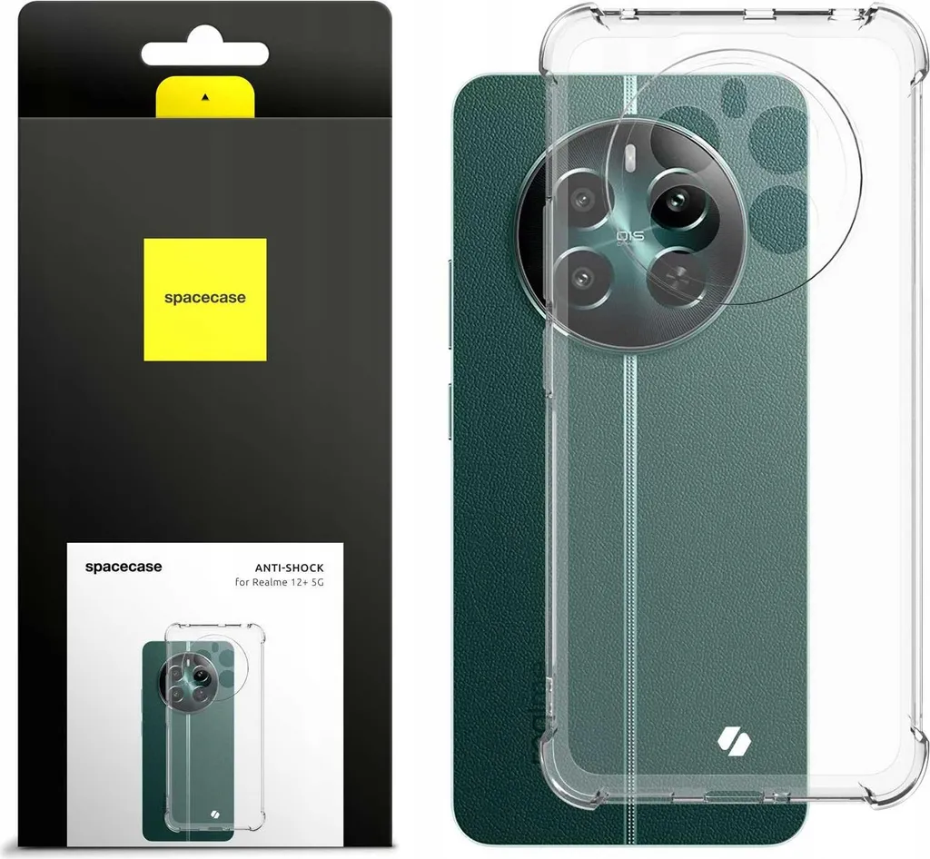 Étui de protection Realme 12+ 5G silicone clair pour usage quotidien actif