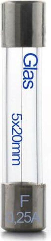 Feinsicherung Glassicherung 5x20mm – 0,125A (125mA), 10 Stück, Max. 250V, Für Elektronik & Geräte