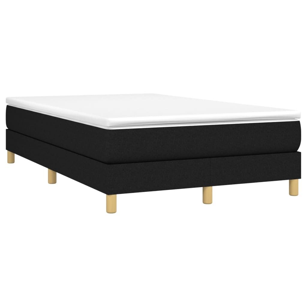 vidaXL Boxspringbettgestell Schwarz 120x200 cm Stoff