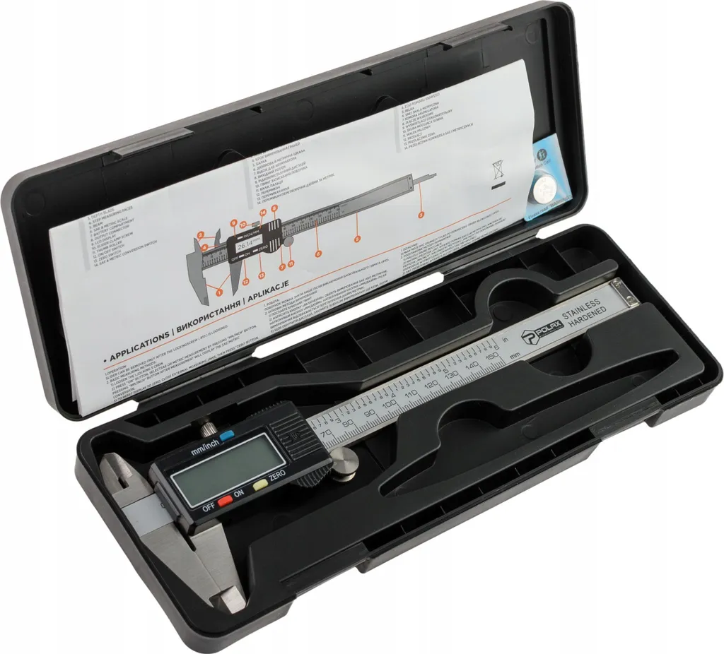 Pied à coulisse métal Polax 150mm : fini les erreurs de mesure LCD
