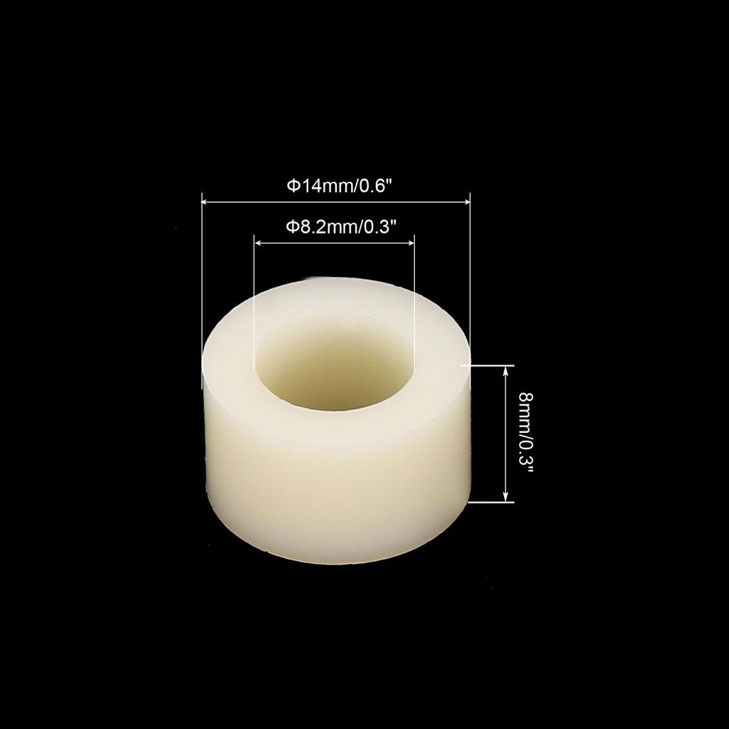 50 Stš¹ck Distanzhš¹lsen M8 Runder Abstandshalter Unterlegscheiben Satz 8.2 mm ID, 14 mm OD, 8 mm L?nge Kunststoff Distanzhš¹lsen ABS Isolier...
