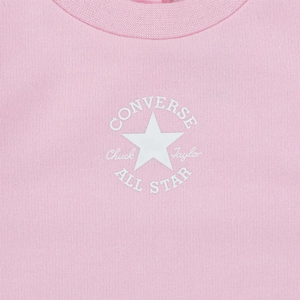 Combinaison Bébé Converse Dissected en Coton Rose Doux Taille 6 Mois - 3