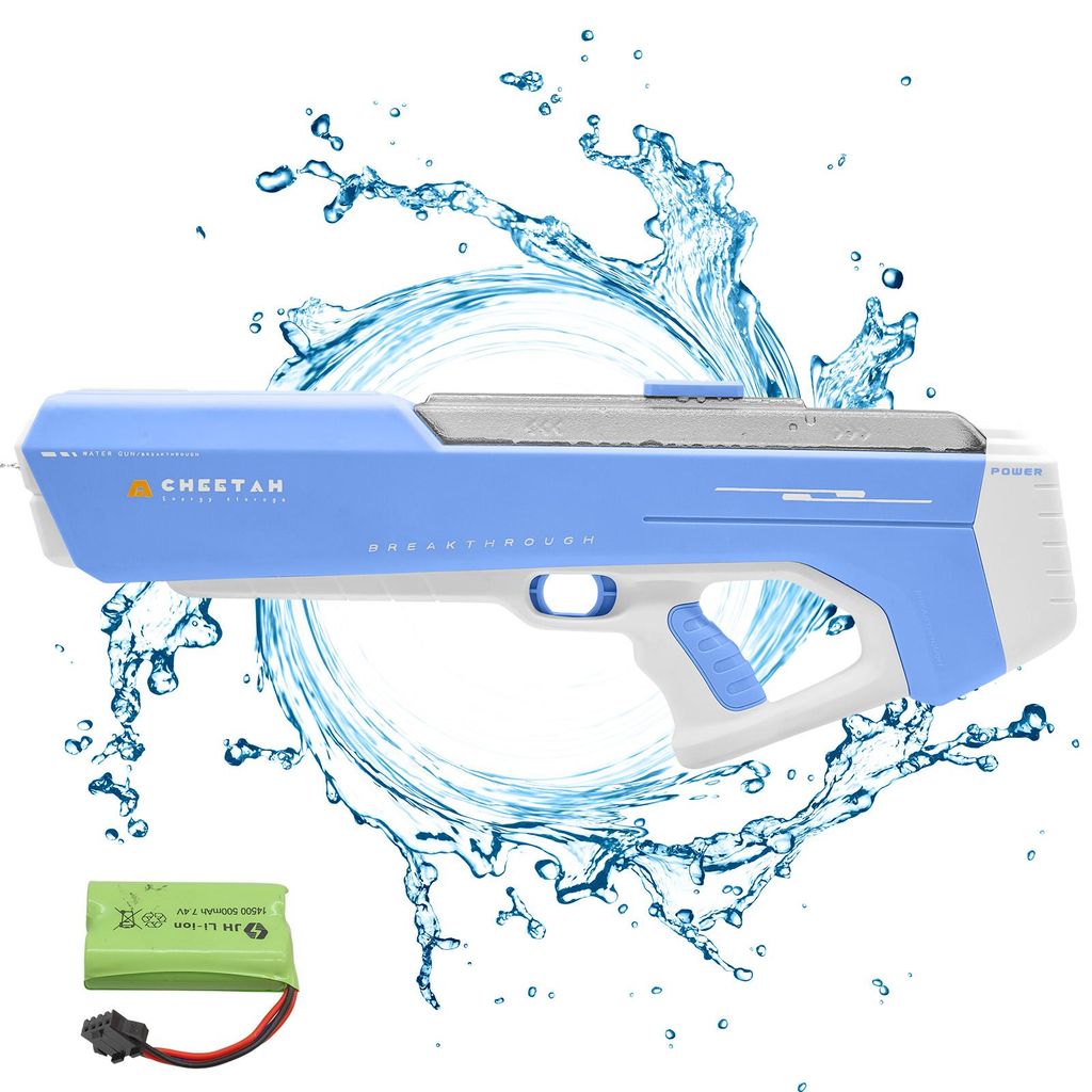 Elektrisch Water Pistol, 800mL Wasserpistole Elektrisch Electric Water Gun fur Erwachsene und Kind - Auto-Suction 7.4V Akku mit 1500mAh Kapazität