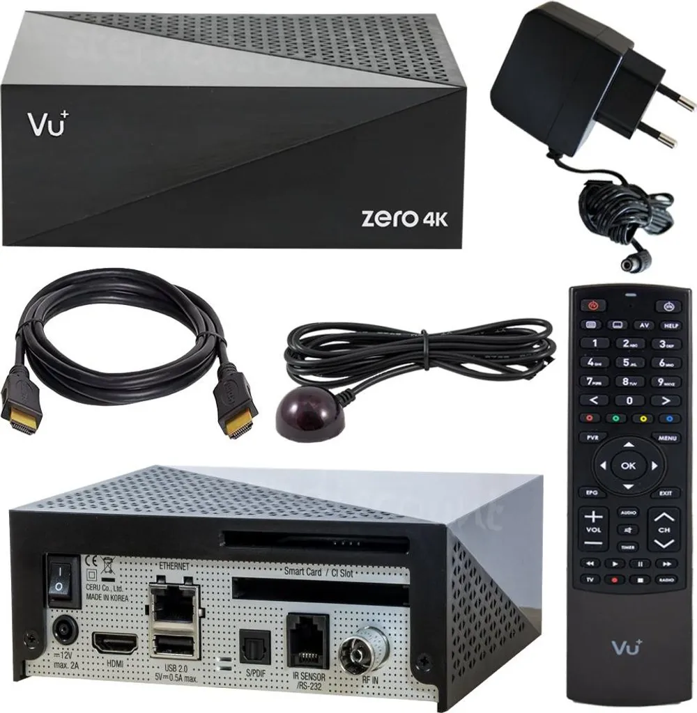 Décodeur TV VU+ ZERO 4K Tuner DVB-C/T2 Récepteur Satellite et TNT Linux UHD - 3