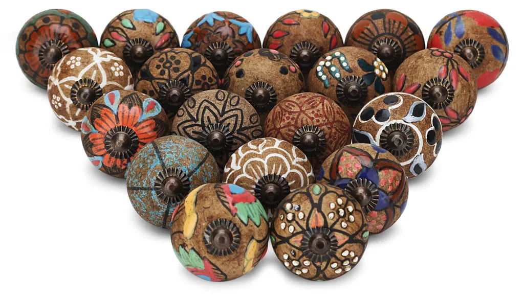 Boutons de meuble pour rénovation et décoration bohème chic, lot 20