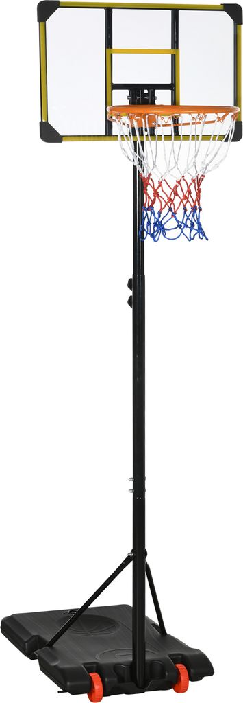 SPORTNOW Basketballkorb, höhenverstellbar 178–208 cm, mit Rollen, Basketballkorb für Kinder ab 6 Jahren, mit nachfüllbarem Boden, für den Au...