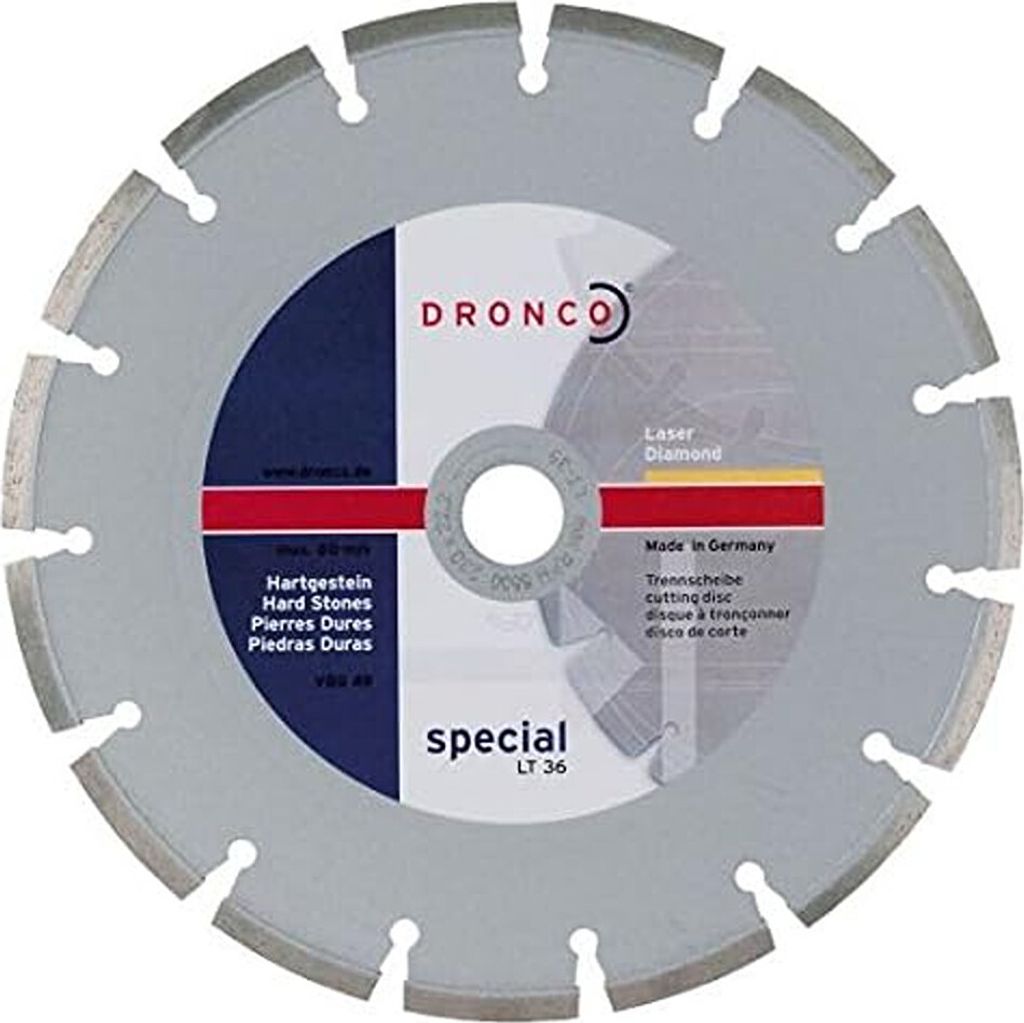 Dronco Ø 180mm x 22,23mm Hartgestein Special LT36 Naturstein Basalt Granit Profi