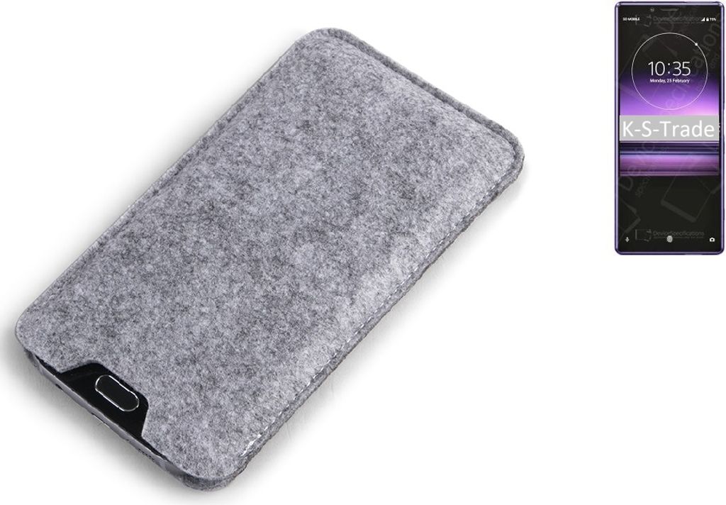 K-S-Trade Filz Handyhülle kompatibel mit Sony Xperia 1 Professional Edition Schutzhülle Filztasche Filz Tasche Case Sleeve Handy Hülle Filzhülle