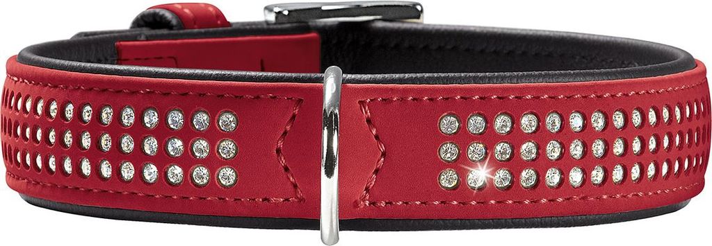 Hunter Halsband Softie Triluxe rot/schwarz, Größe: 50 cm Produktbild 