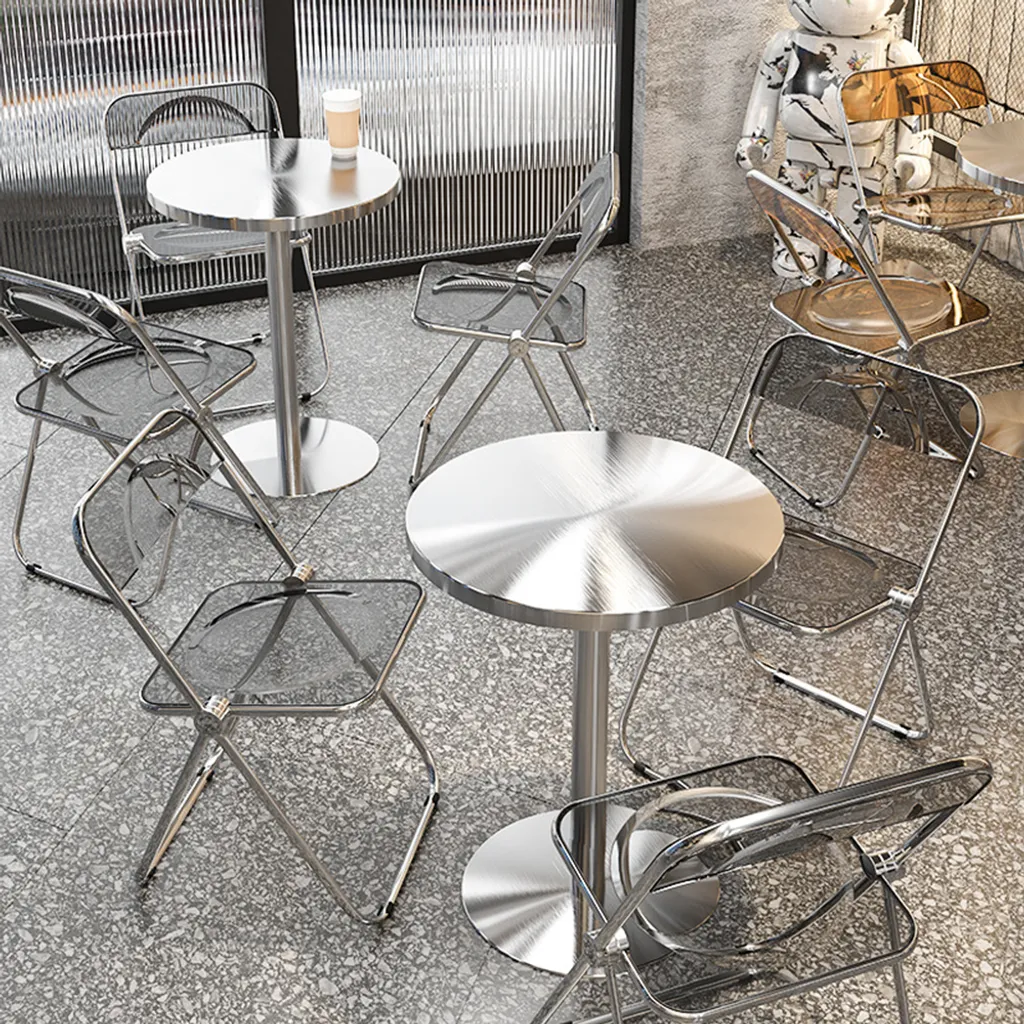 Tavolo Rotondo Acciaio Inox 50cm BXG-HY50 | Tavolo Ristorante Bistro