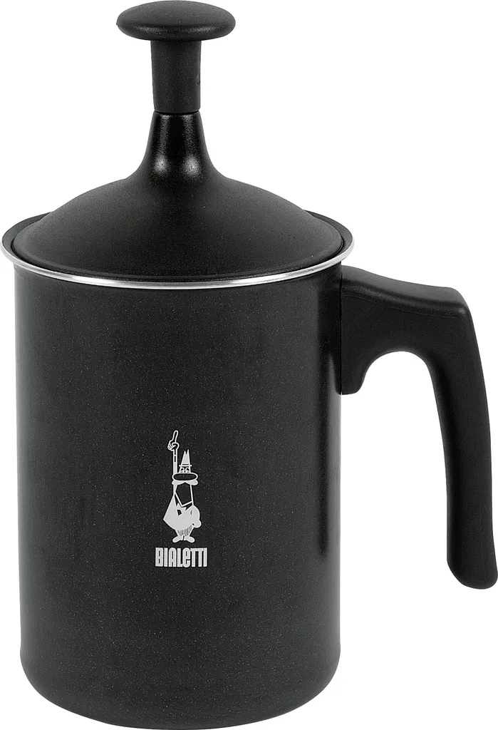Bialetti Tutto Crema 10cm émulsionneur à lait noir pour mousse onctueuse