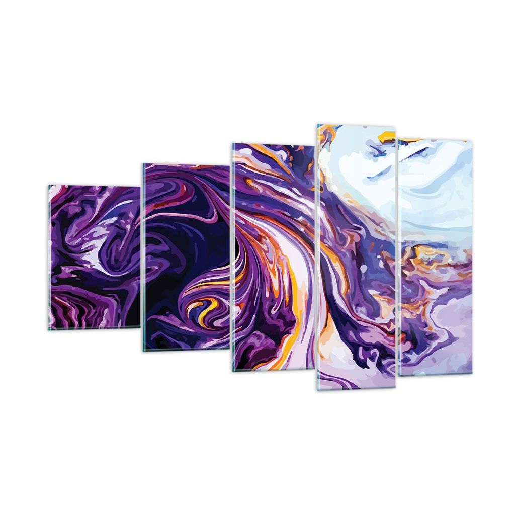 Bilder auf glas - Abstraktion modern - 100x60cm - Glasbilder - Wandbilder - Kunstdruck - zum Aufhängen bereit - Wanddekoration aus Glas - Glas Bil...
