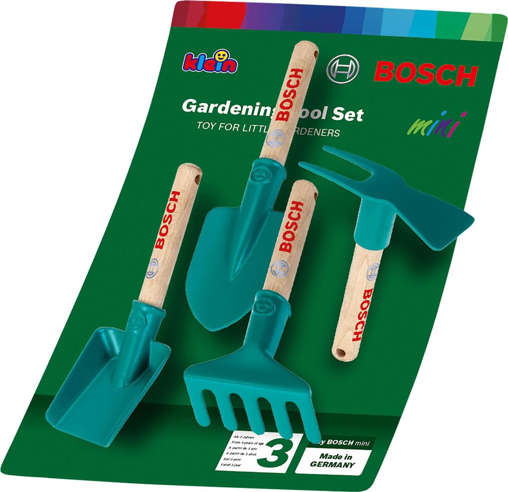 BOSCH Handgeräte Set 4tlg Schaufel Rechen Hacke Produktbild 