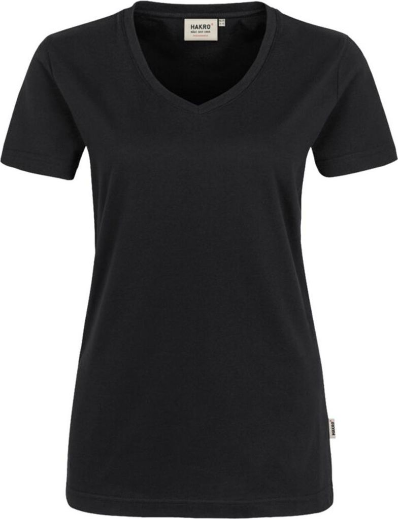 Women-V-T-Shirt Performance - Schwarz - Größe Xl