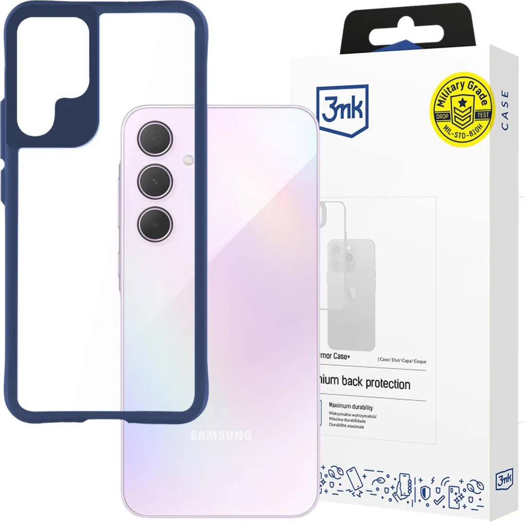 Samsung Galaxy A35 5G - Custodia 3Mk Satin Armor+ Blu