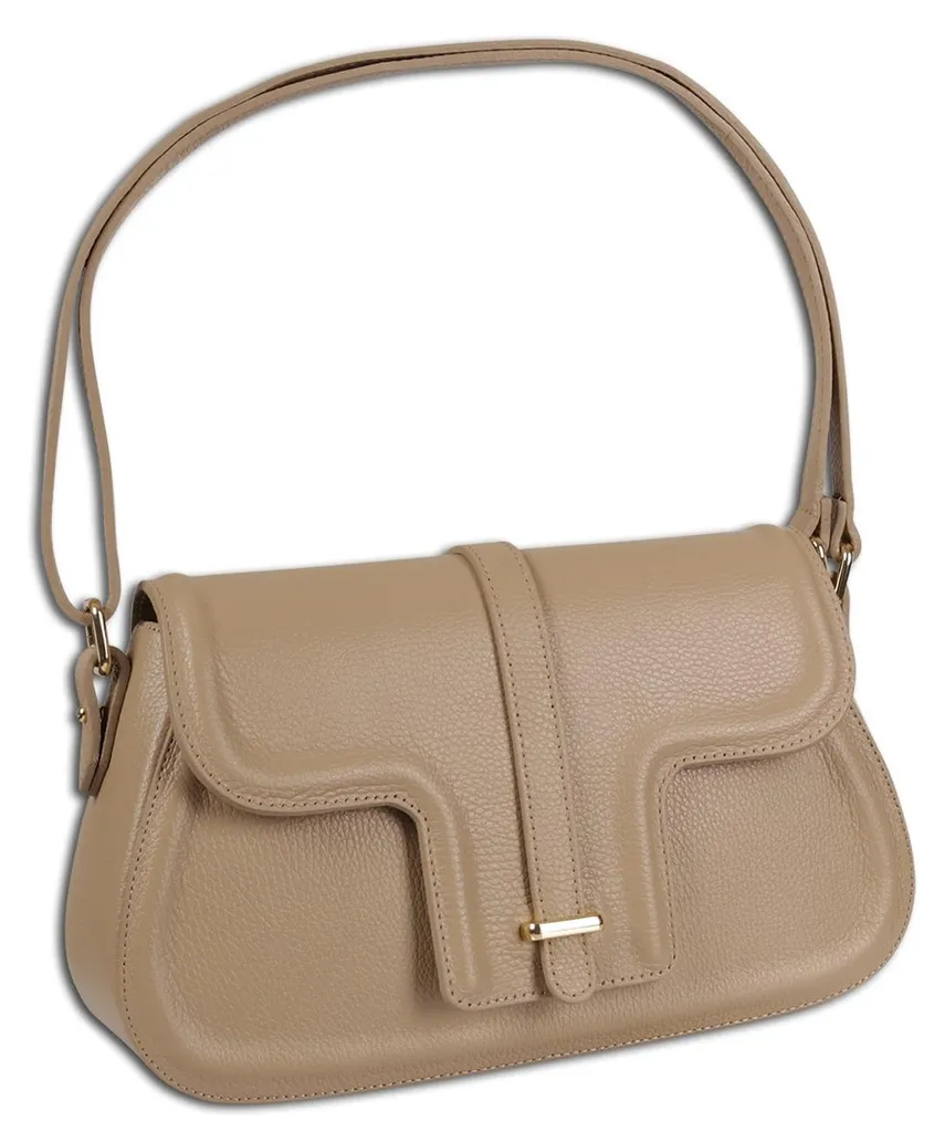 Sac à bandoulière beige Toscanto : fini le désordre ! Format 33 cm