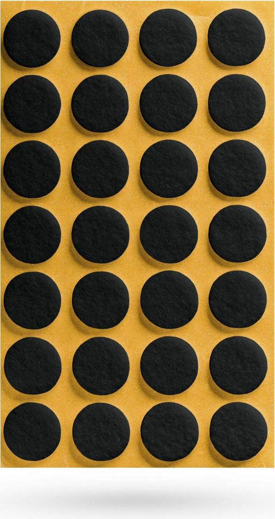 28 x Filzgleiter Ø 20 x 3 mm selbstklebend schwarz Möbelschoner Möbelschutz Bodenschutz Möbelgleiter SOTECH