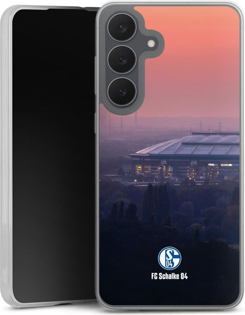 DeinDesign Slim Hülle für Samsung Galaxy S25 FE Silikon Case Ultra Dünn Handyhülle FC Schalke 04 Offizielles Lizenzprodukt Stadion