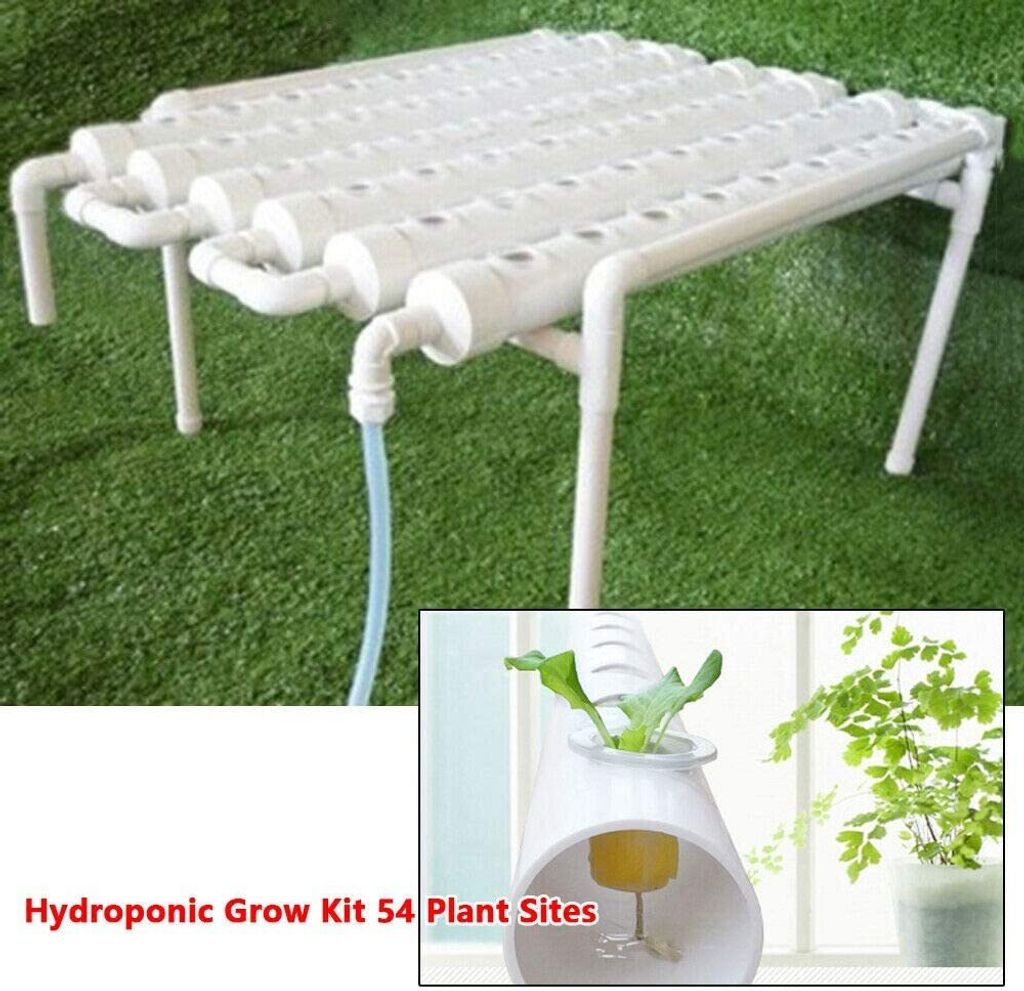 Hydrokultur Pflanzen-Gemüse-Werkzeugset Hydroponic Grow Tool Kits Gemüsepflanze Wachsen Kit Gemüsegarten System Garten Yard (1 Schichten 54 Stan...