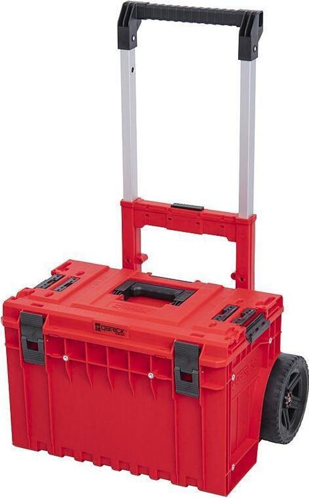 QBRICK Werkzeugtrolley ONE | HxBxT 66x64x48,5cm | 52 Liter | Mit Deck- & Teleskopgriffe | Mit Klemmverschlüsse | Mit 2 Gummiräder | Metall | Ro...