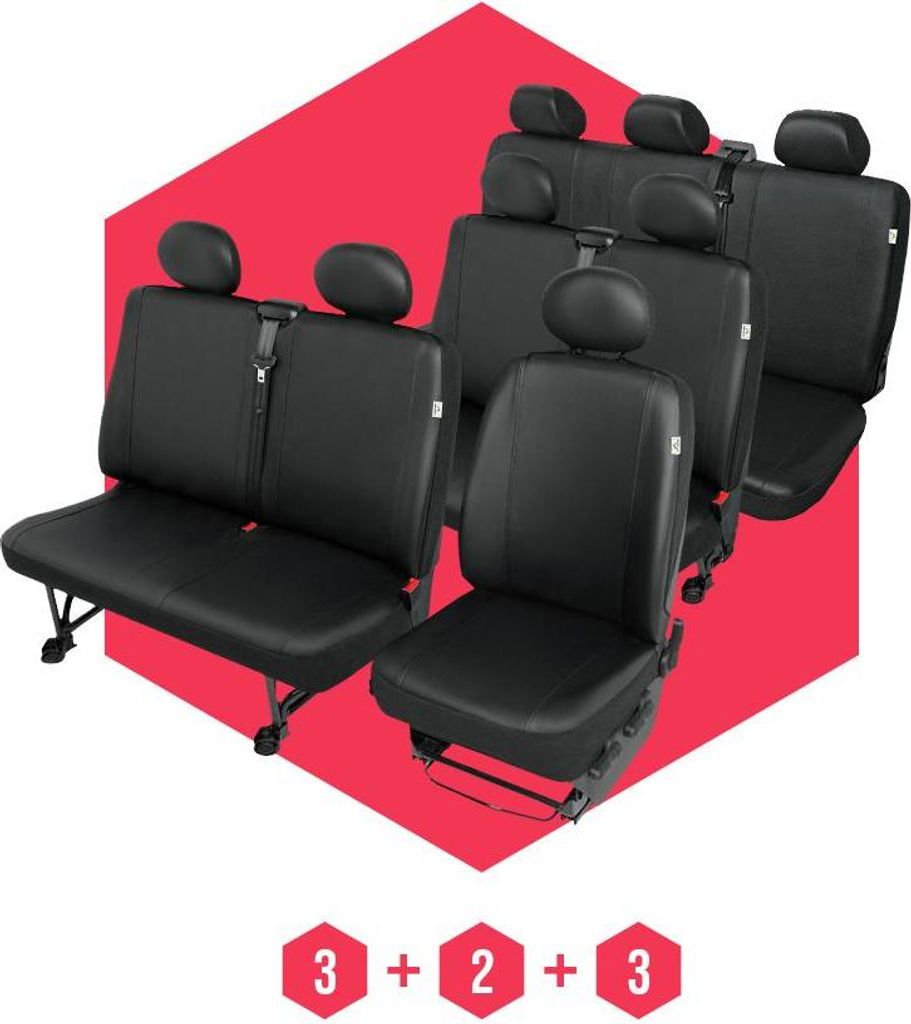 Sitzbezüge für VW T6 (15-) 8 Sitze SET Autositzbezüge Schonbezüge