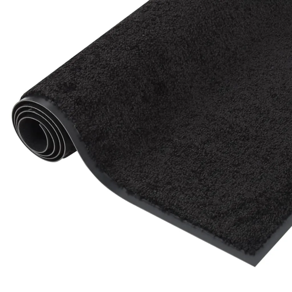 Paillasson noir 80x120 cm vidaXL avec base antidérapante haute densité