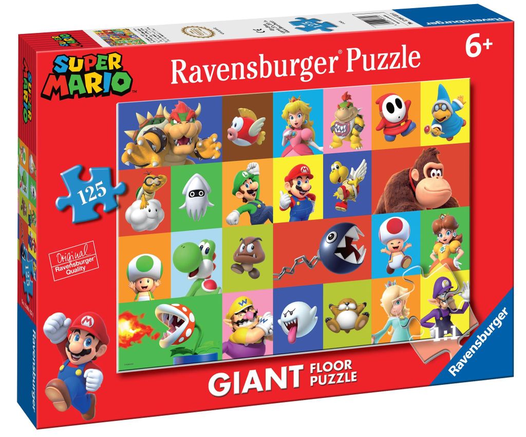 RAVENSBURGER. Enorme puzzle de suelo, Super Mario, 125 Imagen del producto 