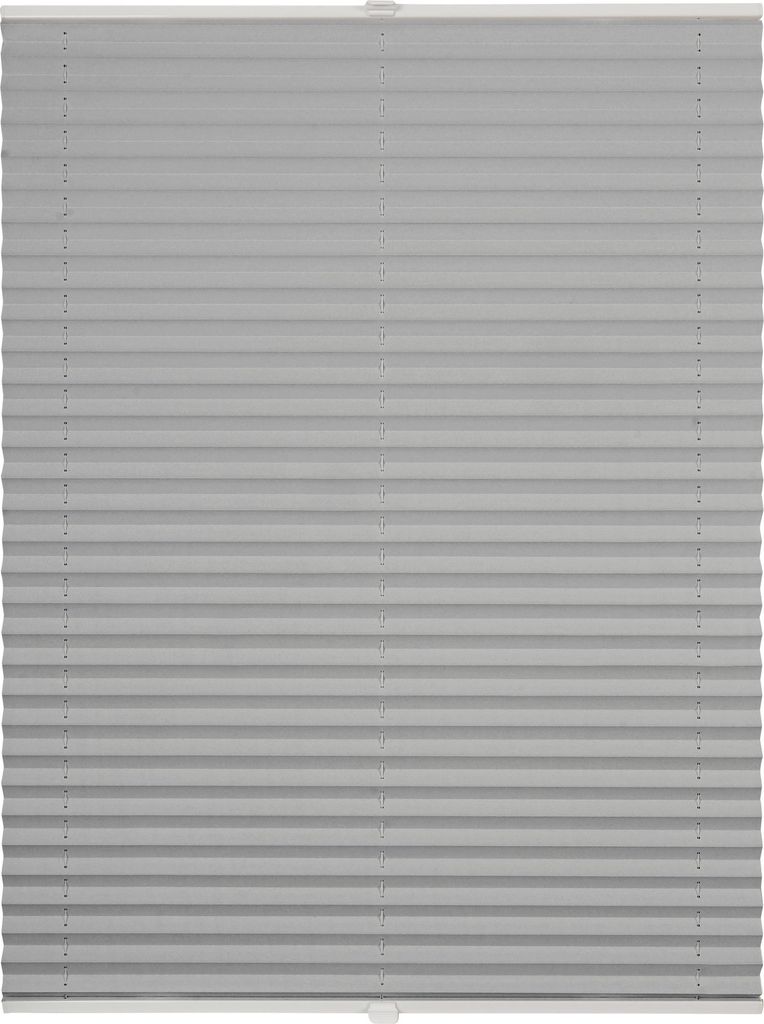 Plissee auf Maß Klemmfix ohne Bohren Farbe: Silber, Größe: B): 91-100 cm, H): 101-150 cm