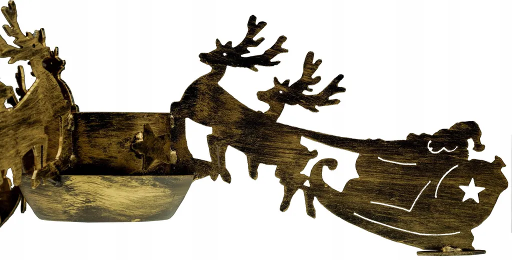 Pied de sapin de Noël Renne en métal robuste - Support stable 45cm