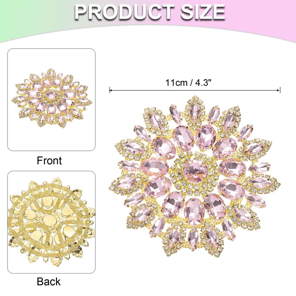 4,3-Zoll-Strass-Patches, Blumenform-Applikations-Patches Strass-Applikation Glitzer-Kristall-Patches fš¹r Schuhe, Kleidung, Hosen, Taschen, Hš¹...
