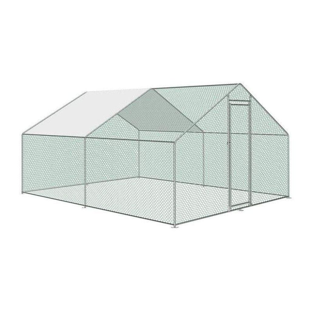 Bc-elec - RA-342 Freilandhühnerstall 3x4x2m, Drahtgittergehege für Hühner, Geflügel, verzinkte Stahlkonstruktion 25x0,65mm