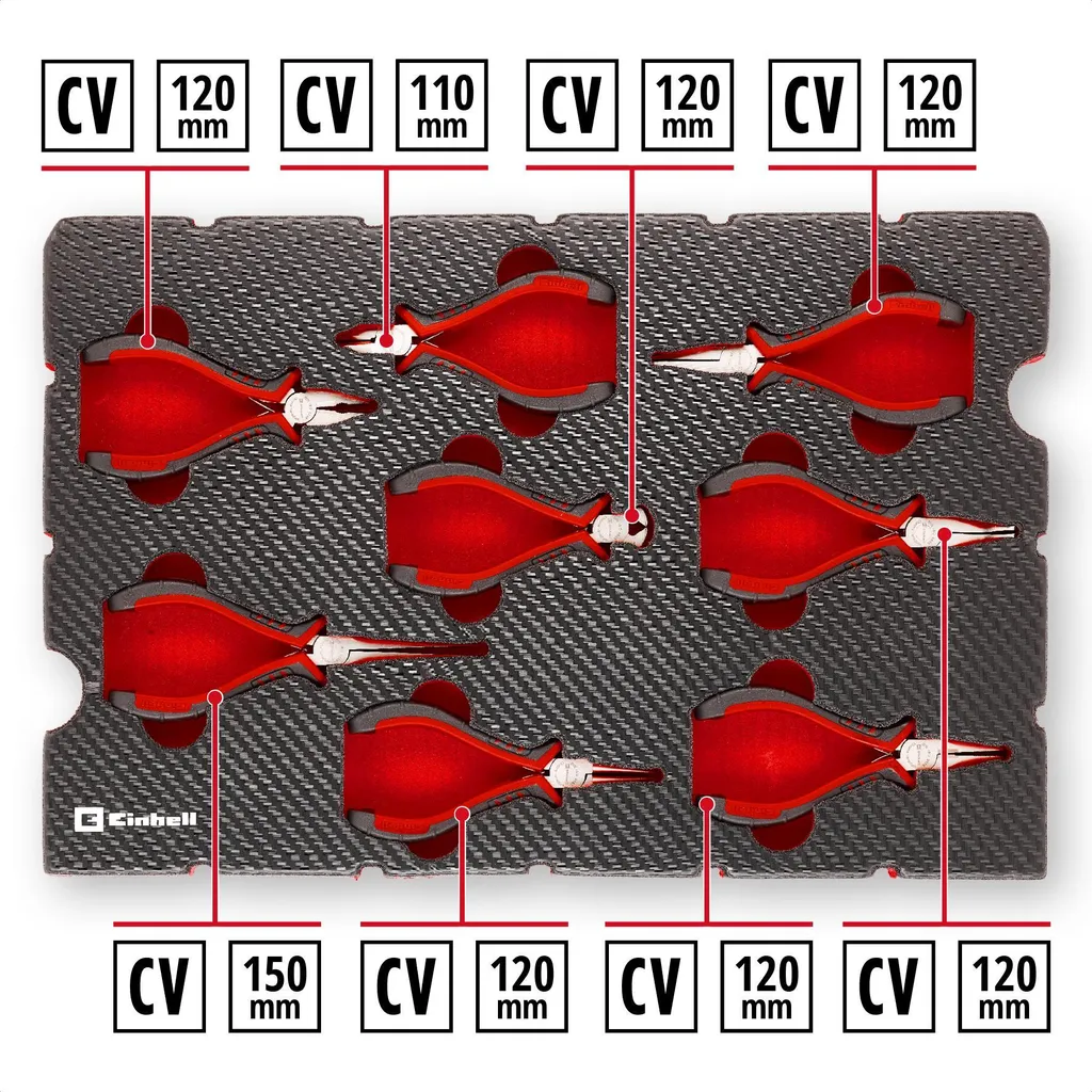 Organisez votre mallette E-Case avec l'insert 8 pinces de précision Einhell - 12