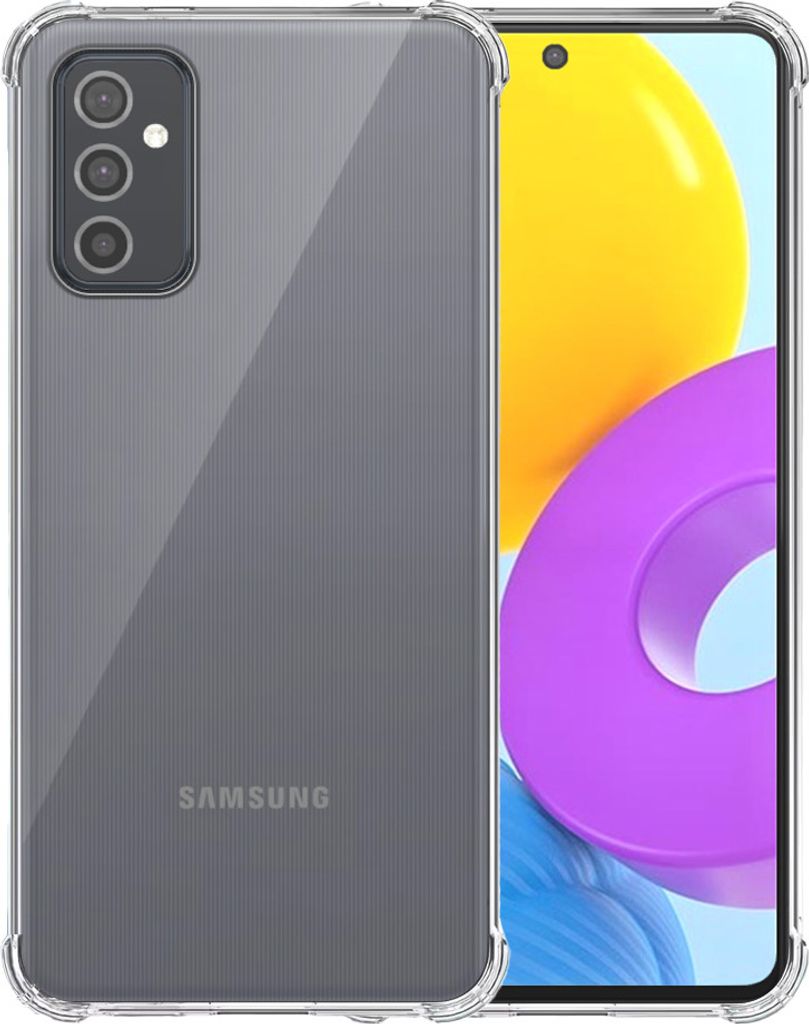 Smartphonica Telefon Fall geeignet für Samsung Galaxy M52 5G Transparent Shockproof - Stoßfest TPU SIlicone Backcover Case mit Bumper Transparent