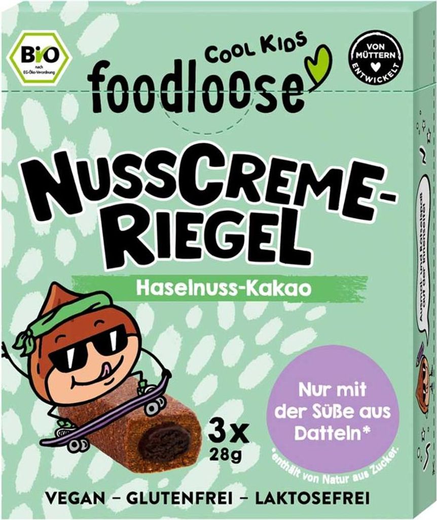Foodloose Haselnuss-Kakao -Nusscreme-Riegel, Kakao, Produktbild 